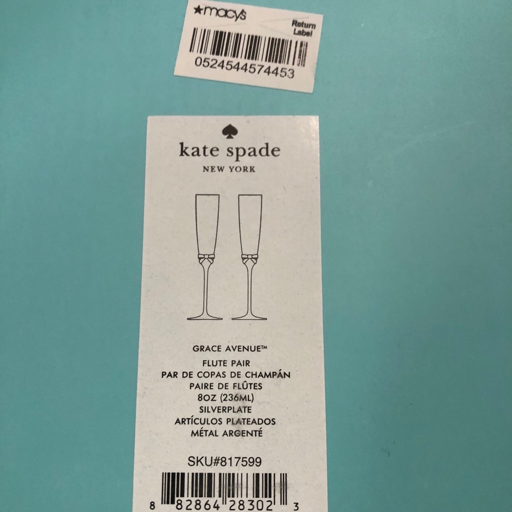 Kate Spade Grace Avenue Toasting Flute Pair - Picture 3 of 3